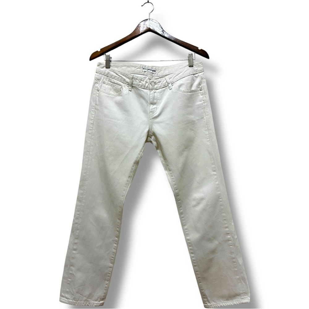 125 UNIQLO | EUC Japanese Women's White Straight Leg Jeans (size 28)